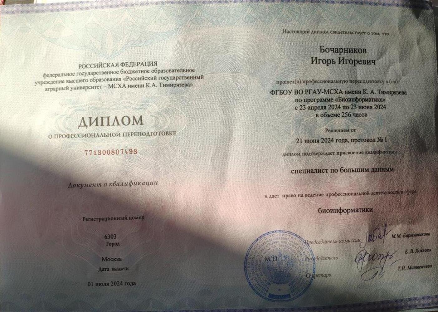 Диплом ДПО