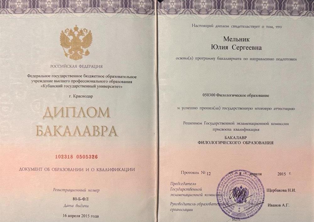 Кубанский Государственный университет, филологическое образование