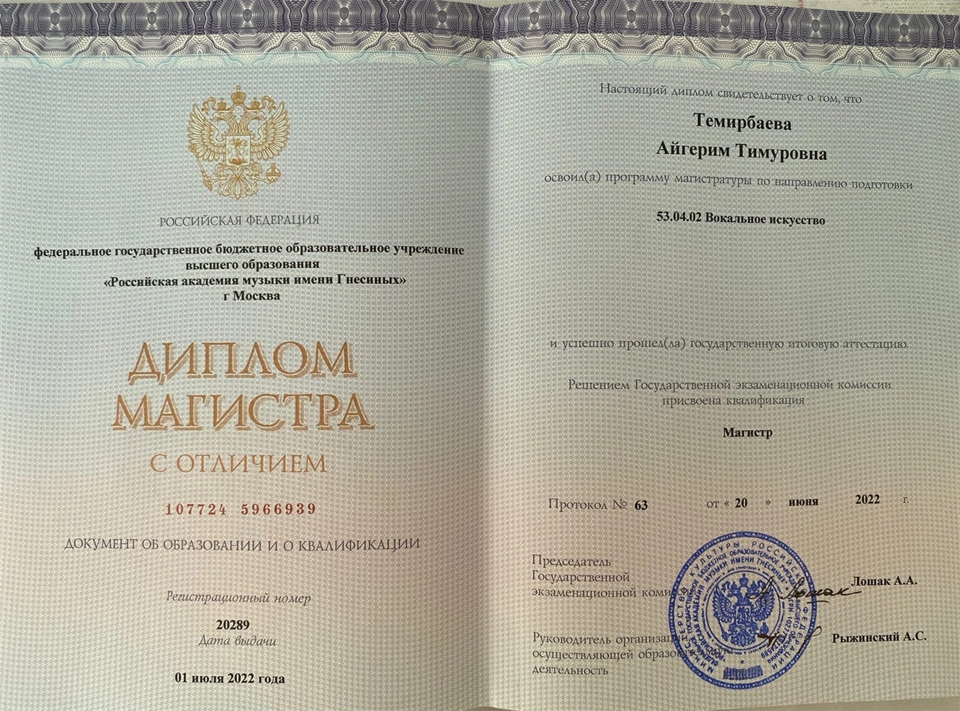 Диплом магистратура