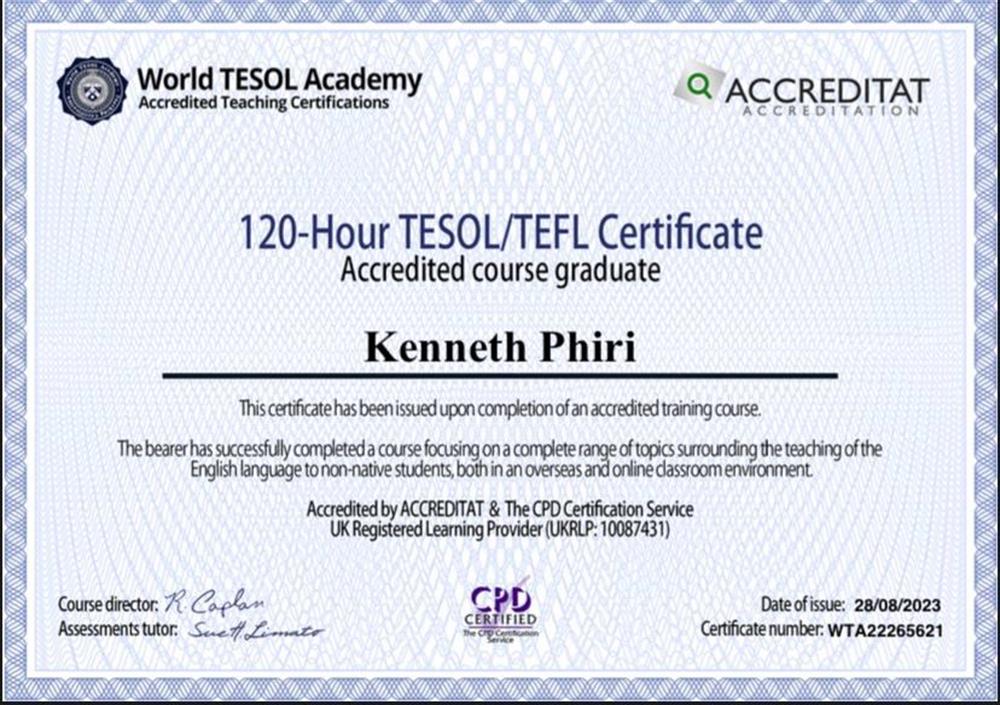 TESOL/TEFL Certificate
