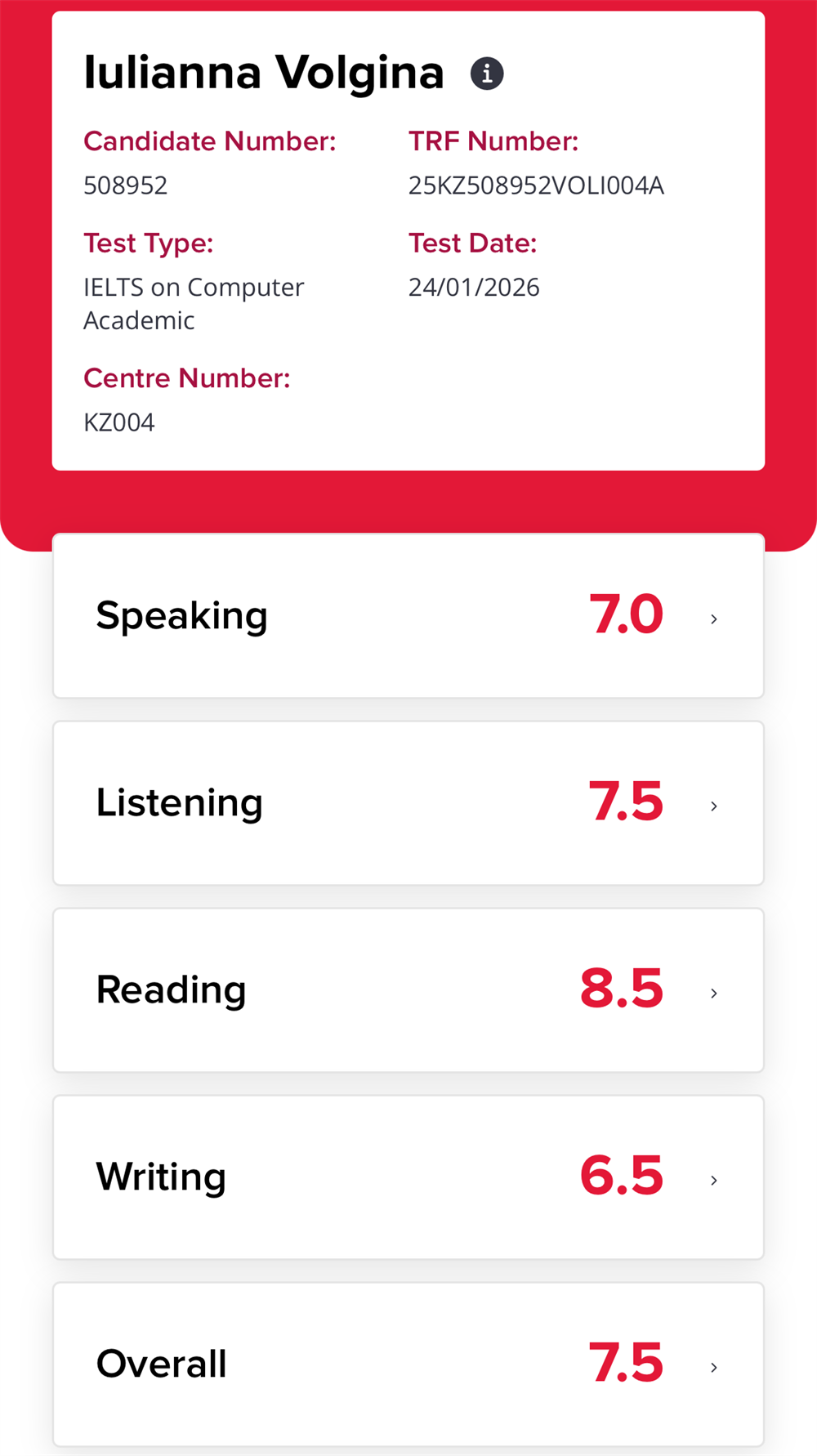 IELTS C1 level