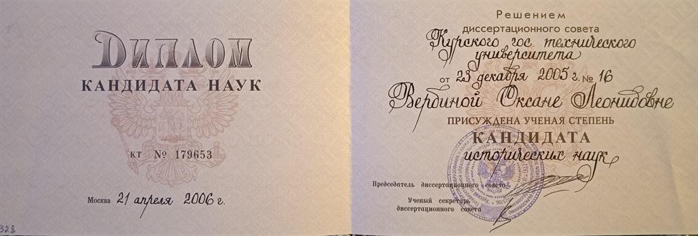 Диплом к.и.н.