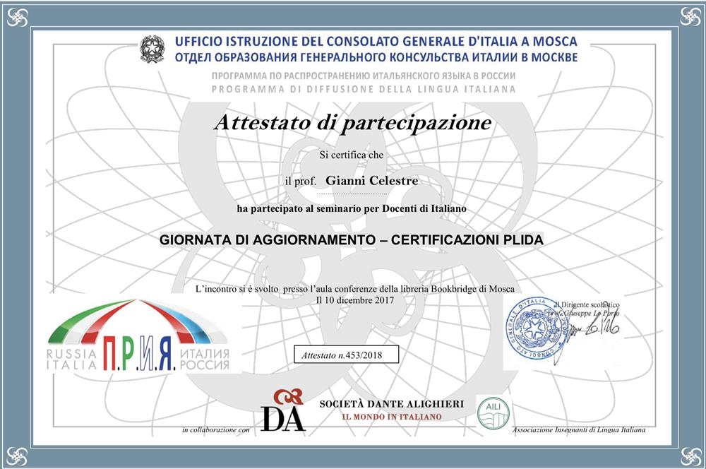 Certificazione Plida 