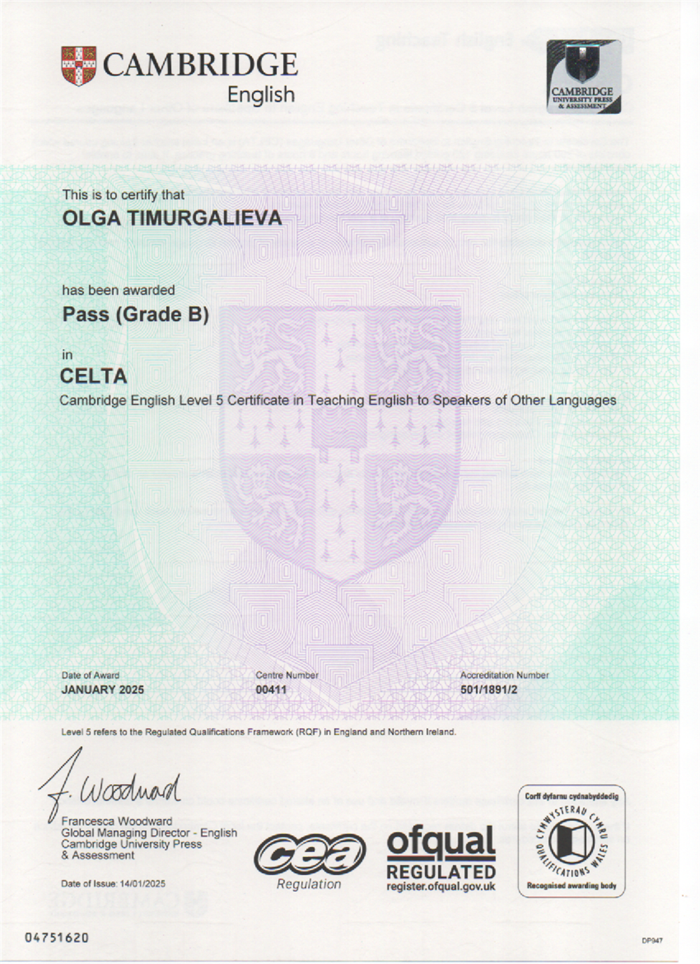 CELTA - Кембриджский сертификат по преподаванию английского языка носителям других языков