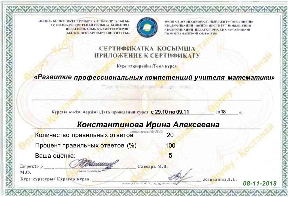 Курс "развитие профессиональных компетенций учителя математики"