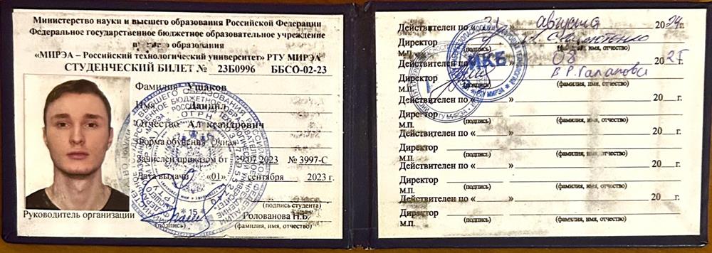Студенческий билет 