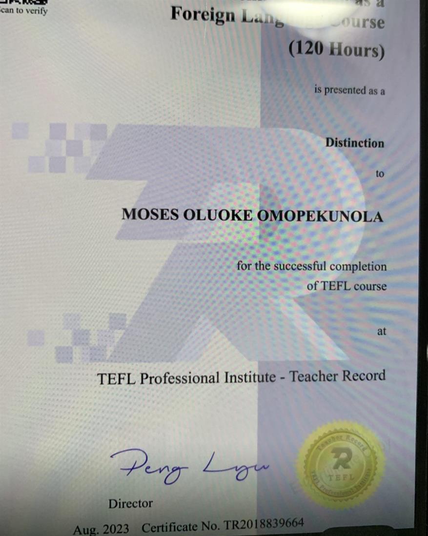 Proficiency Certificate 