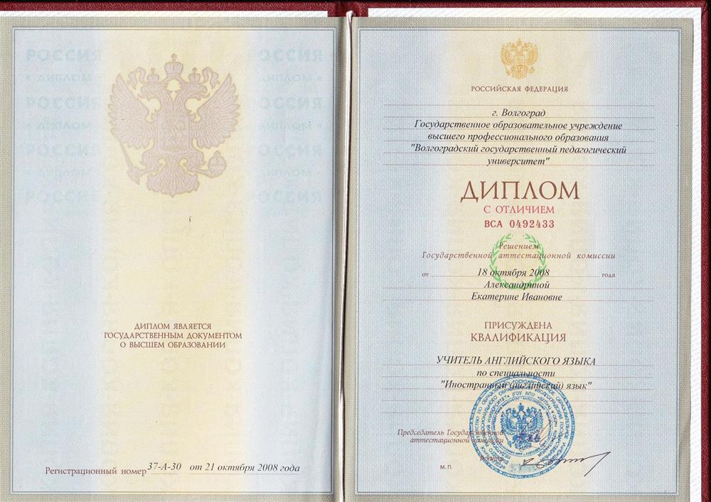 Диплом об образовании