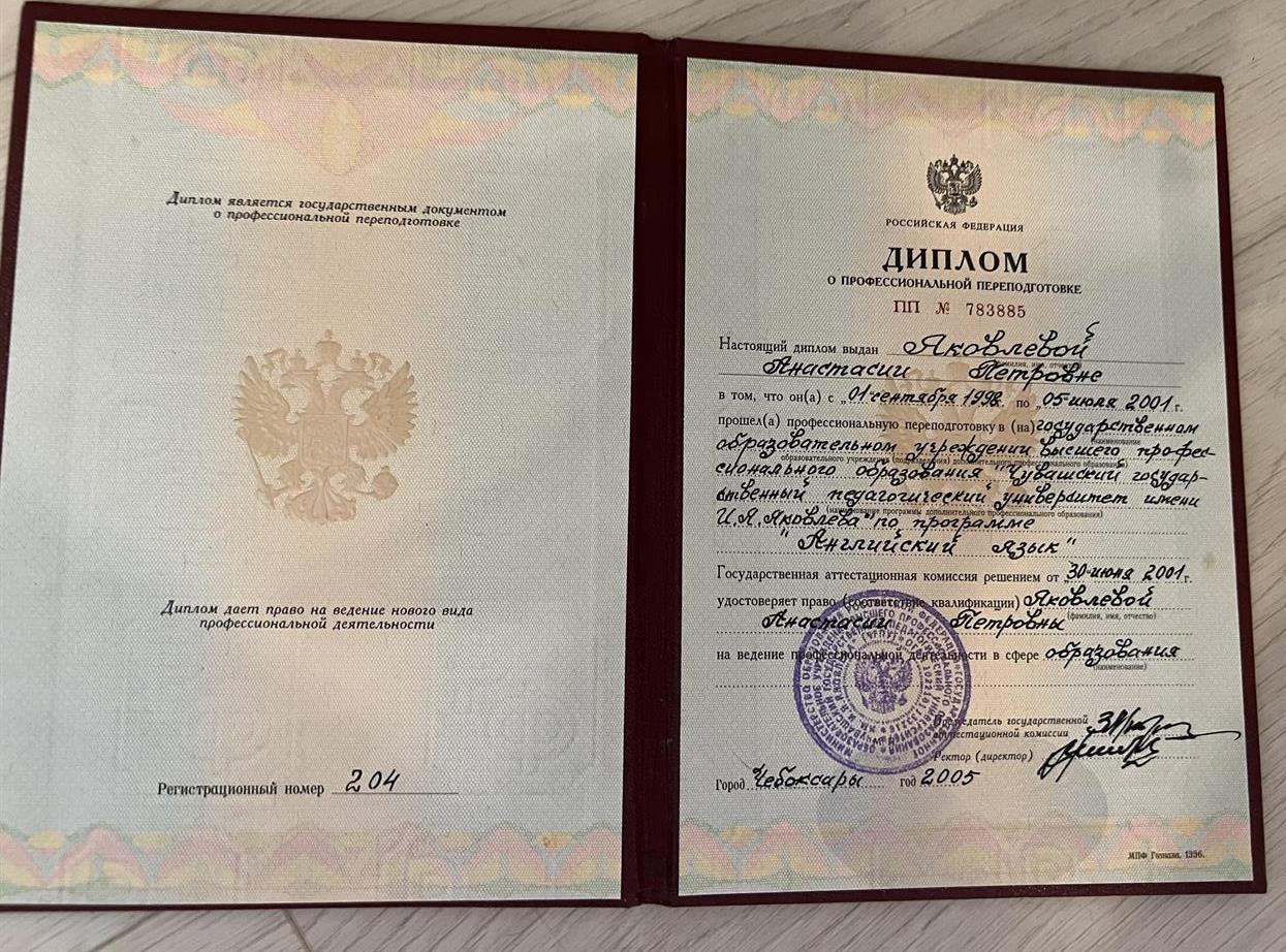 Диплом об образовании 