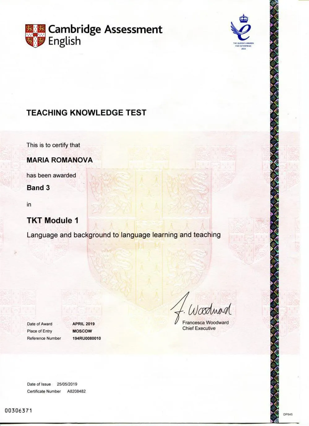 Teaching Knowledge Test Module 1