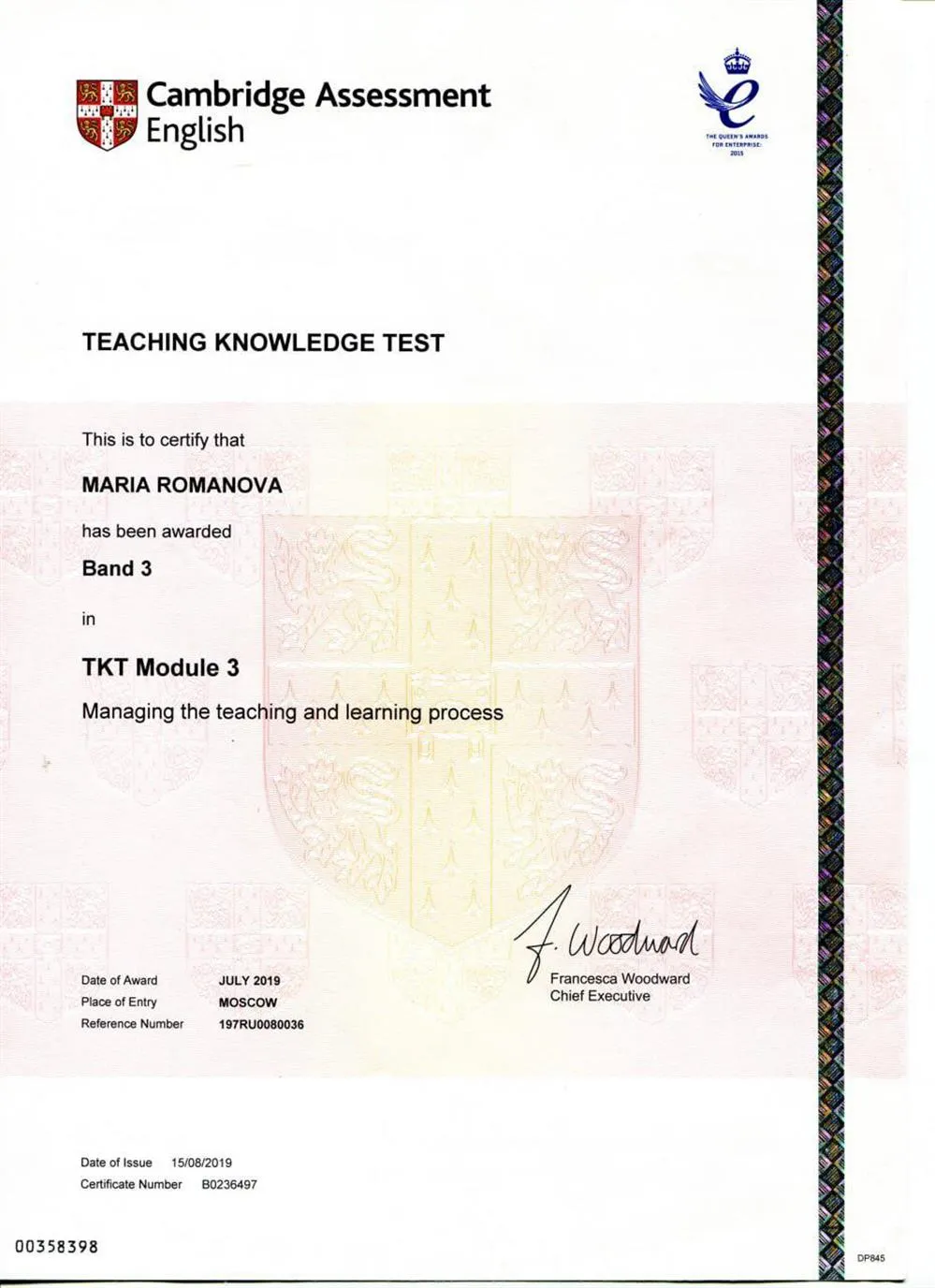 Teaching Knowledge Test Module 3