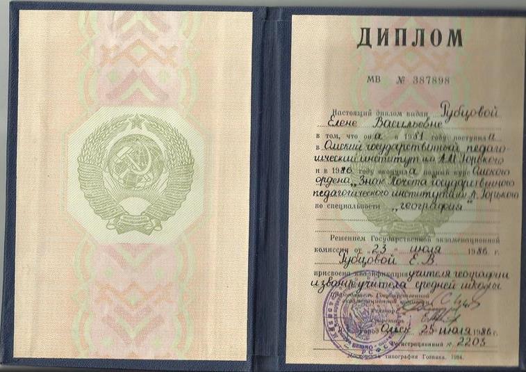 Диплом учителя географии