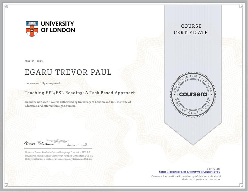 Сертификат. University of London 
