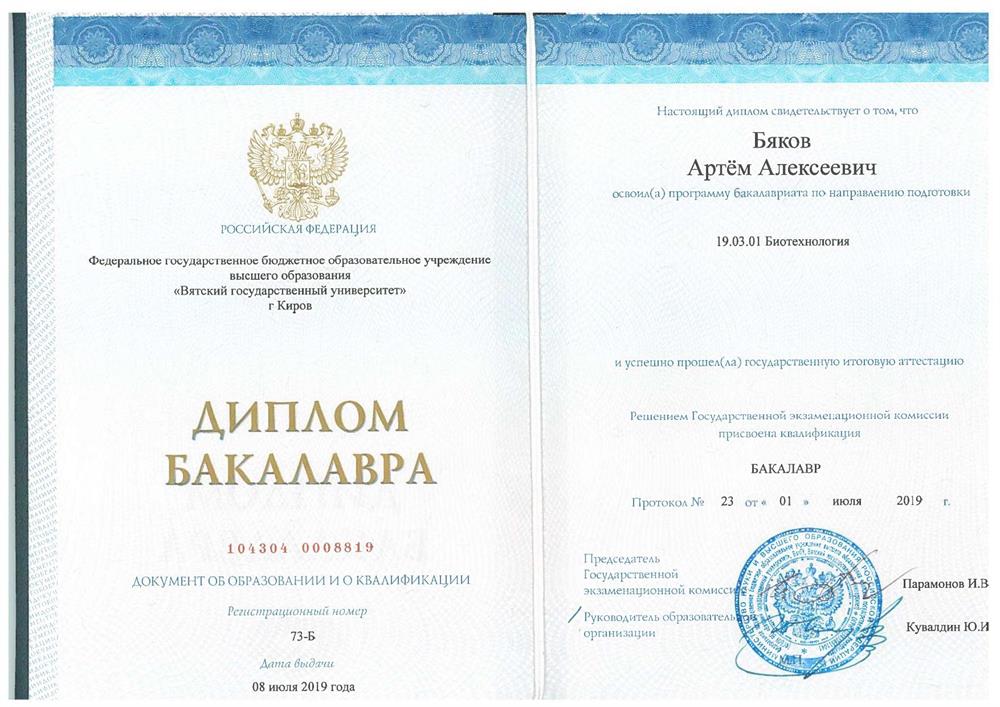 Диплом бакалавра