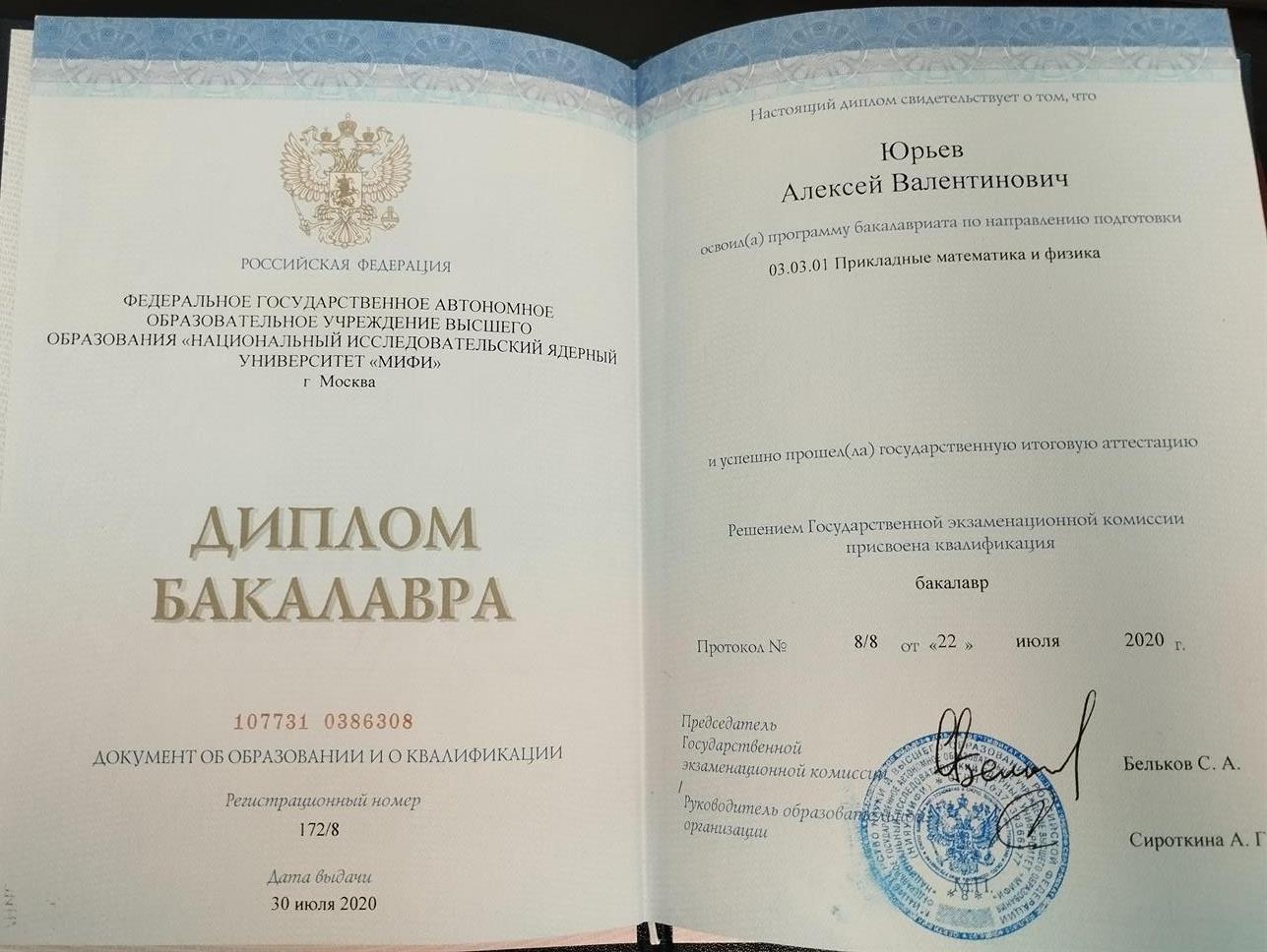 Диплом бакалавра