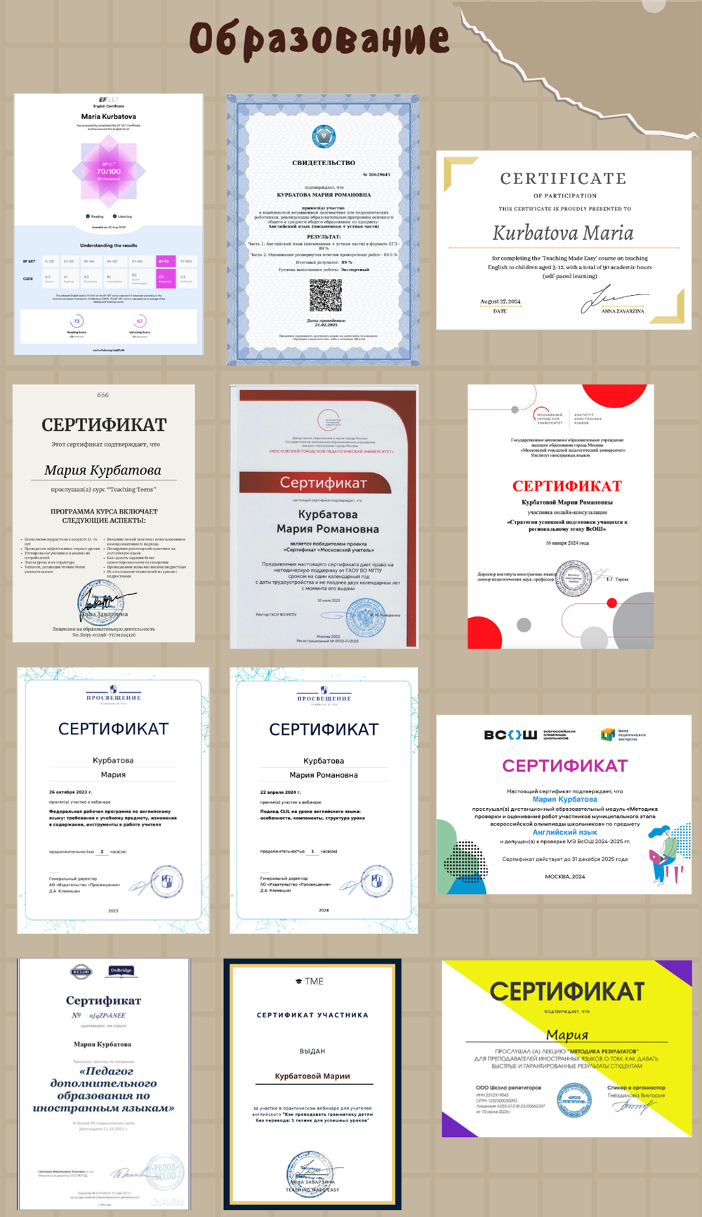 Образование 