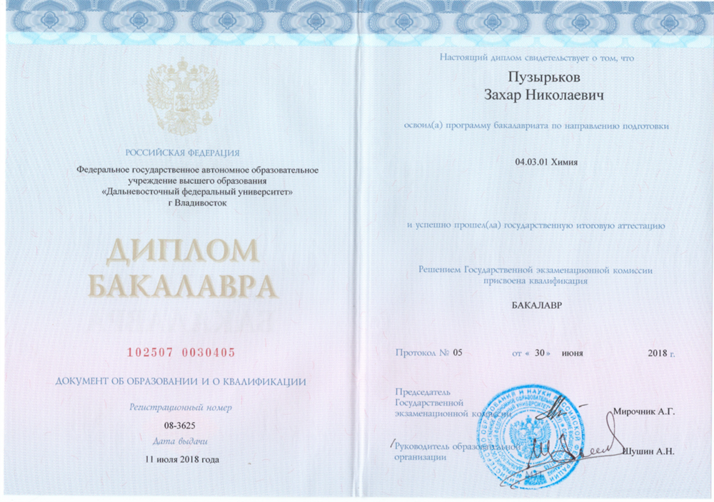 Диплом бакалавра
