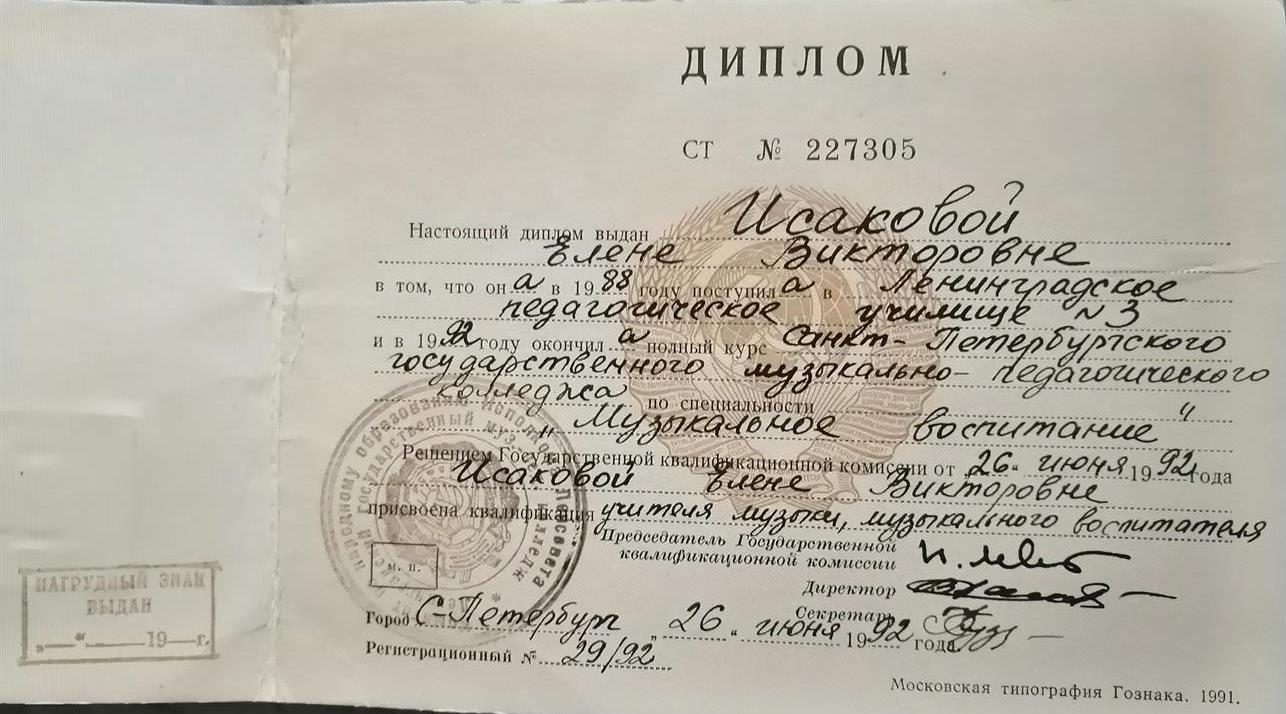 Диплом об образовании 