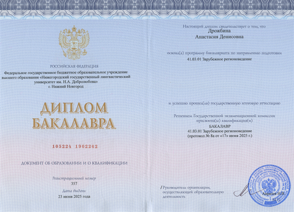 Диплом Бакалавра 