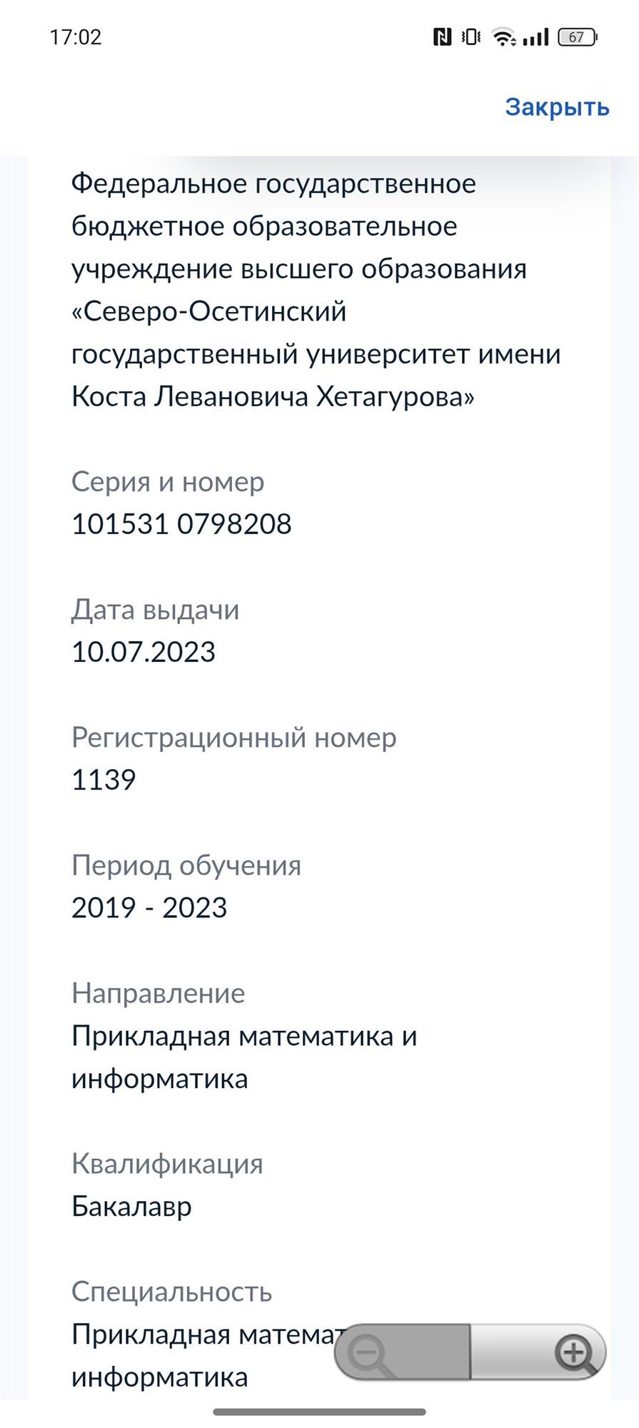 Диплом бакалавра