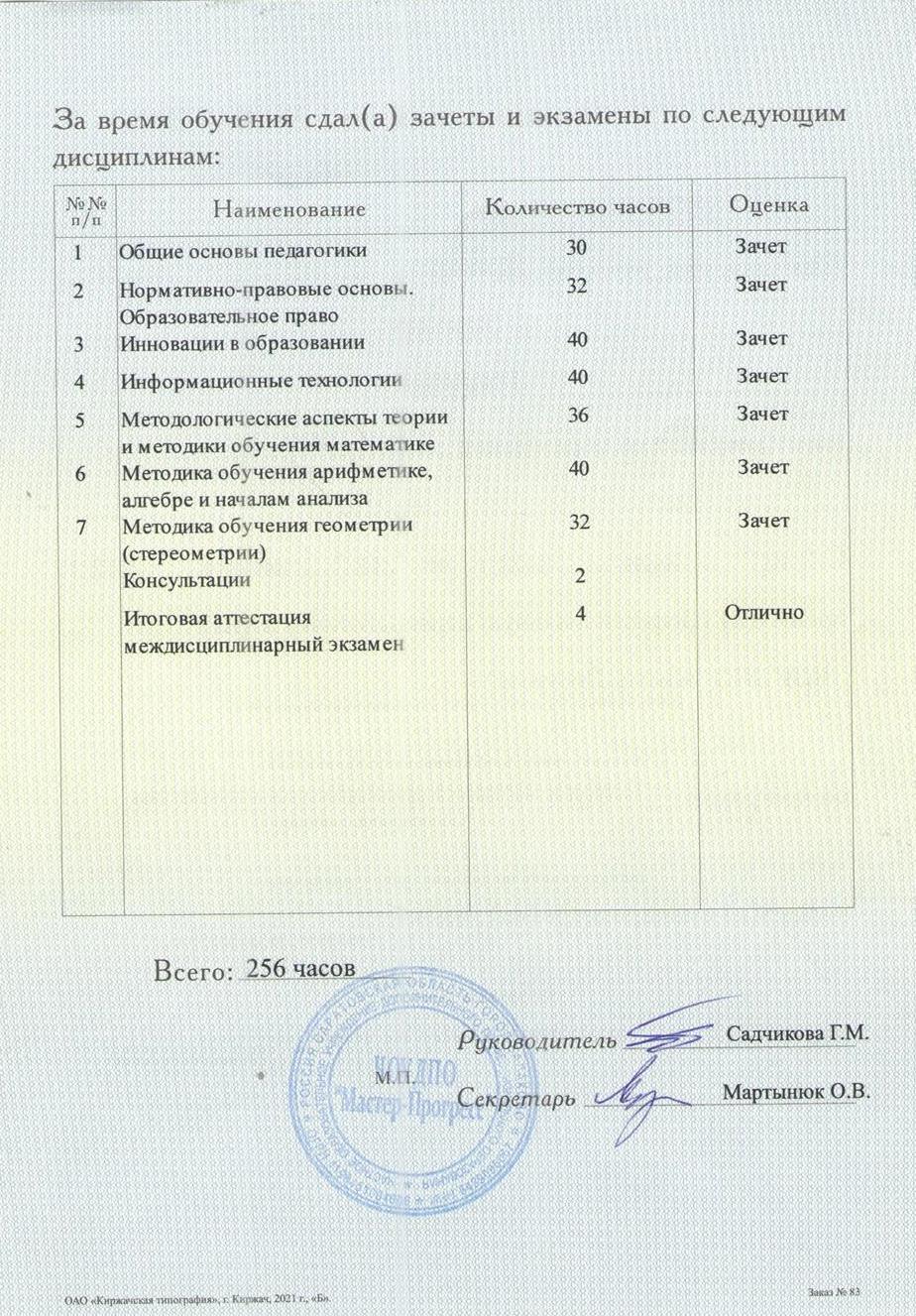 Дисциплины.