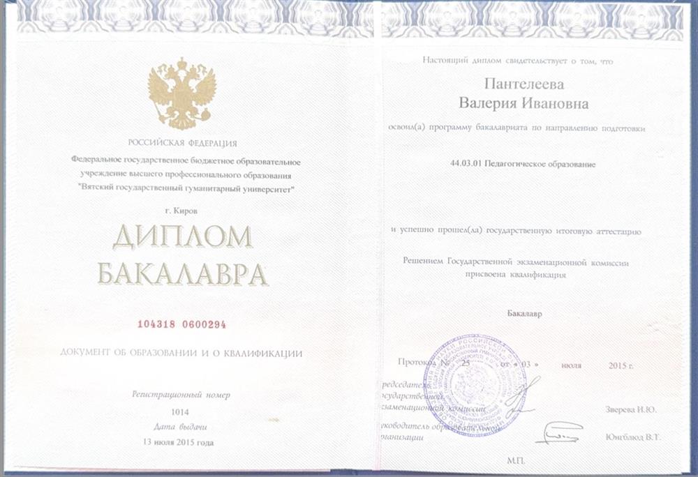 Диплом бакалавра. Педагогическое образование. Иностранный язык