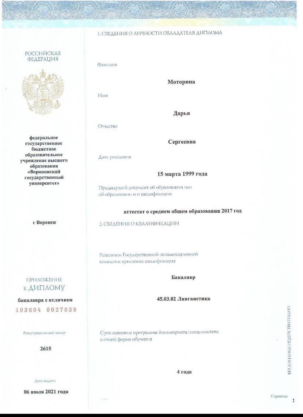 Диплом бакалавра