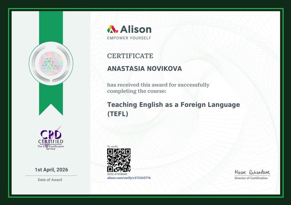 TEFL Certificate