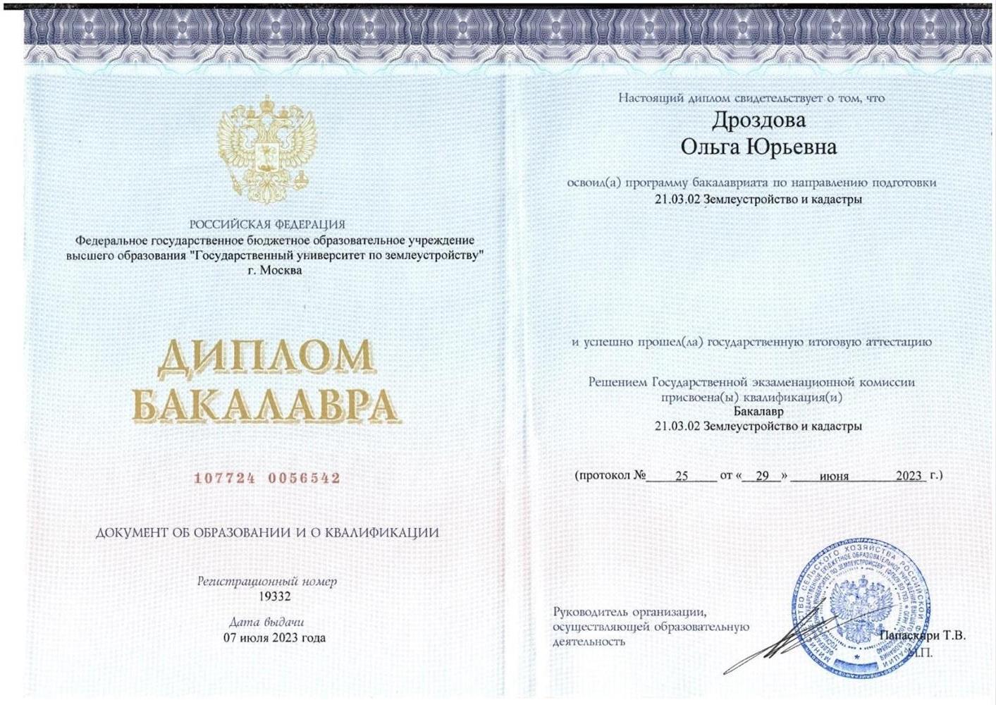 Диплом бакалавриата
