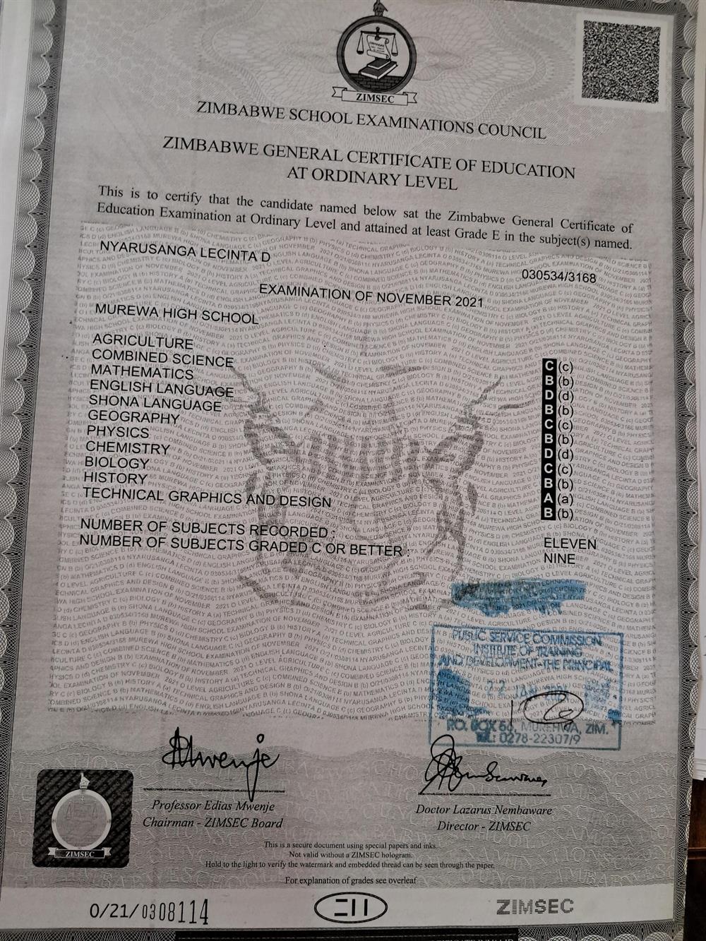I got graded a B in the English language and grammar including essay composition which is an excellent grade.