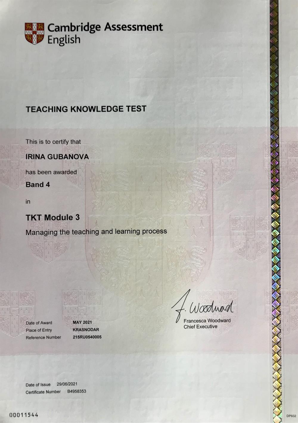 Teaching Knowledge Test Module 3 