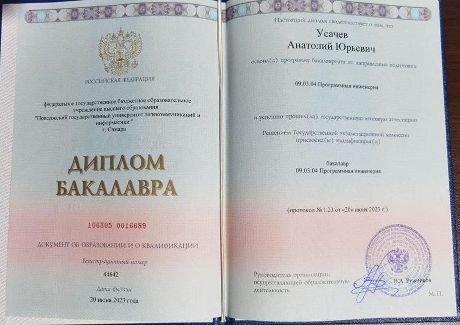 Диплом бакалавра