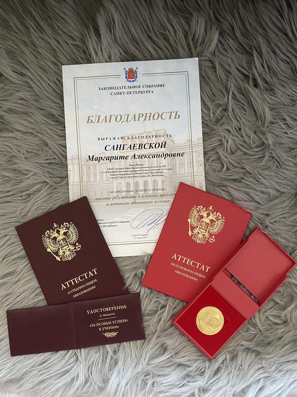 Окончила школу с золотой медалью, успешно сдала ЕГЭ и ОГЭ