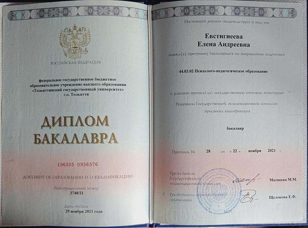 Диплом бакалавра