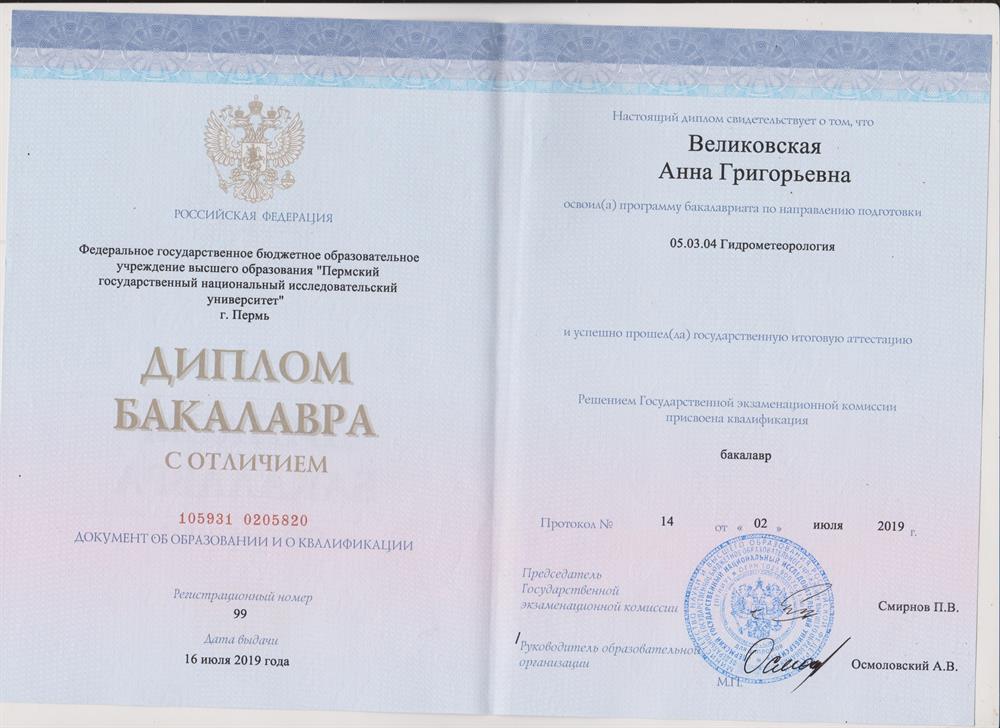 Диплом бакалавра