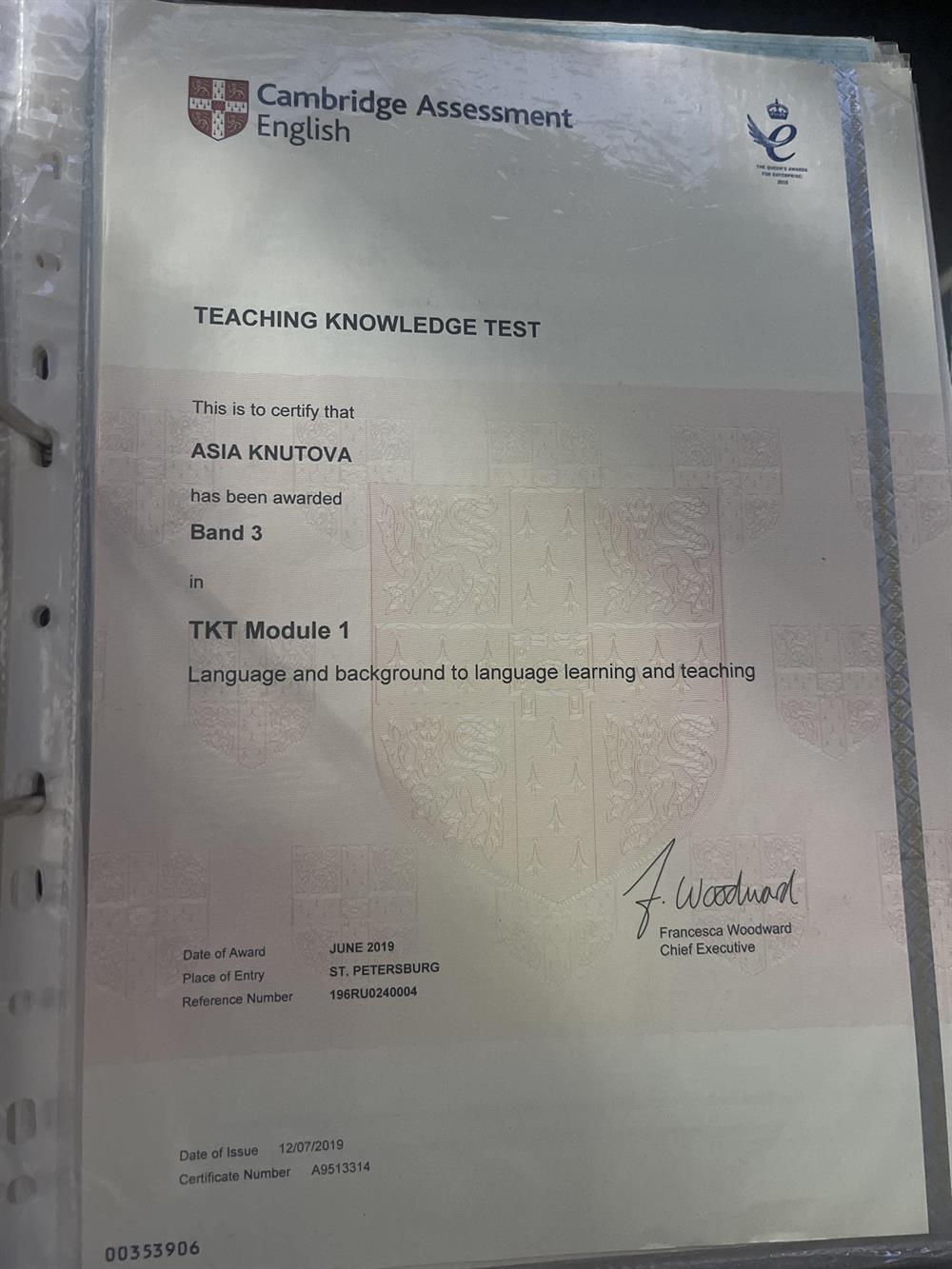 Cambridge teaching  knowledge test module 1