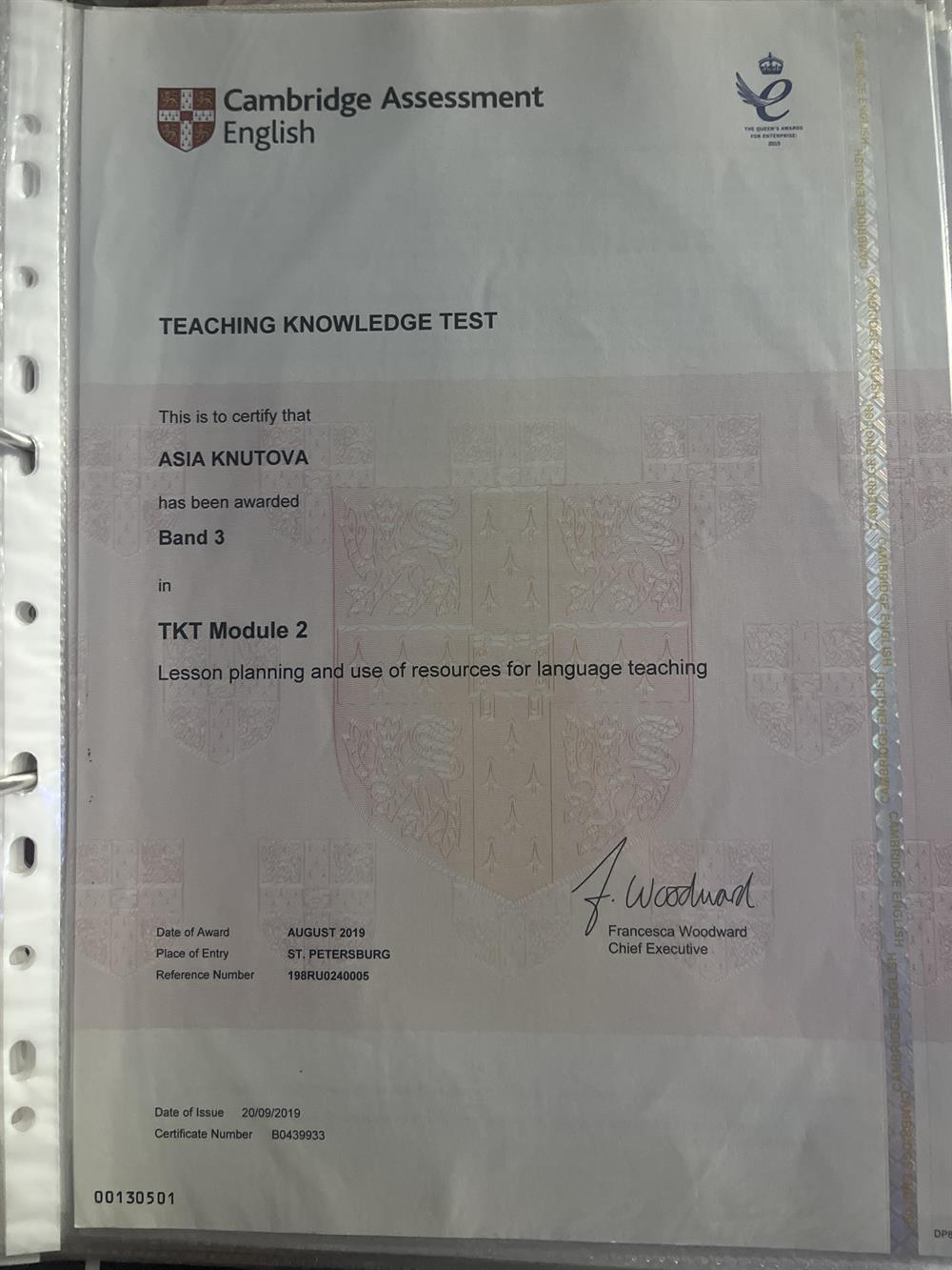 Cambridge teaching knowledge test module 2