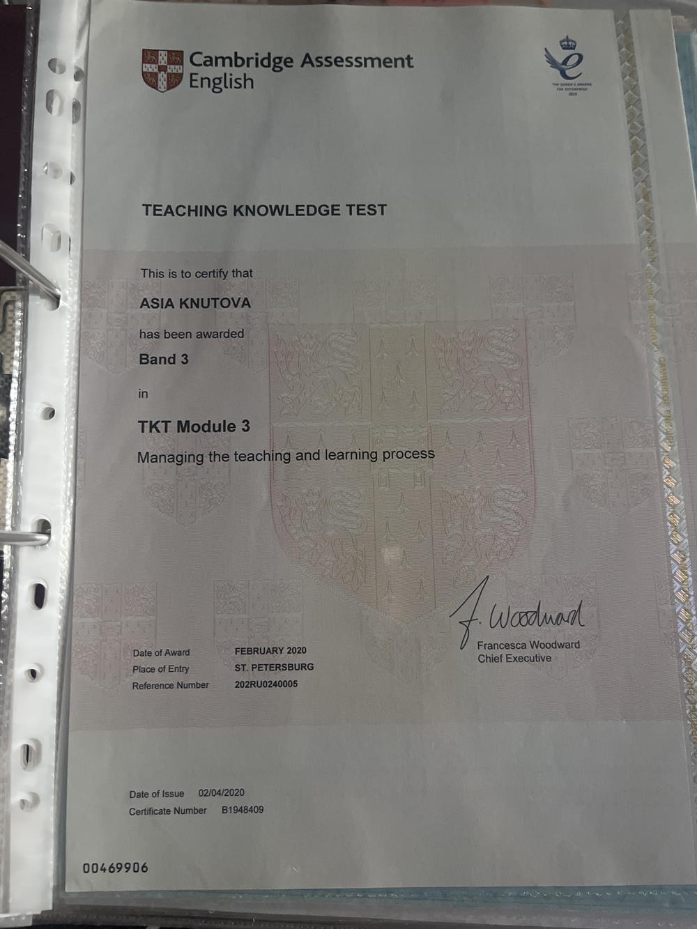 Cambridge teaching knowledge test module 3