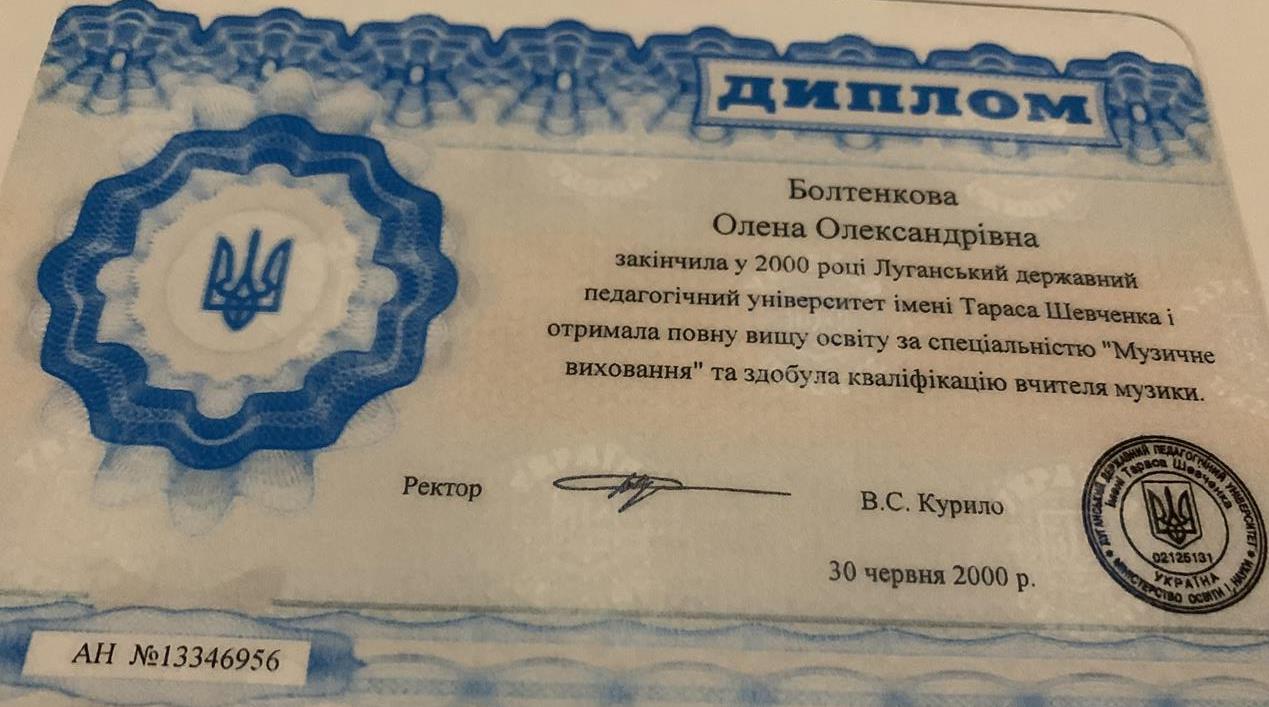 Диплом о высшем образовании 