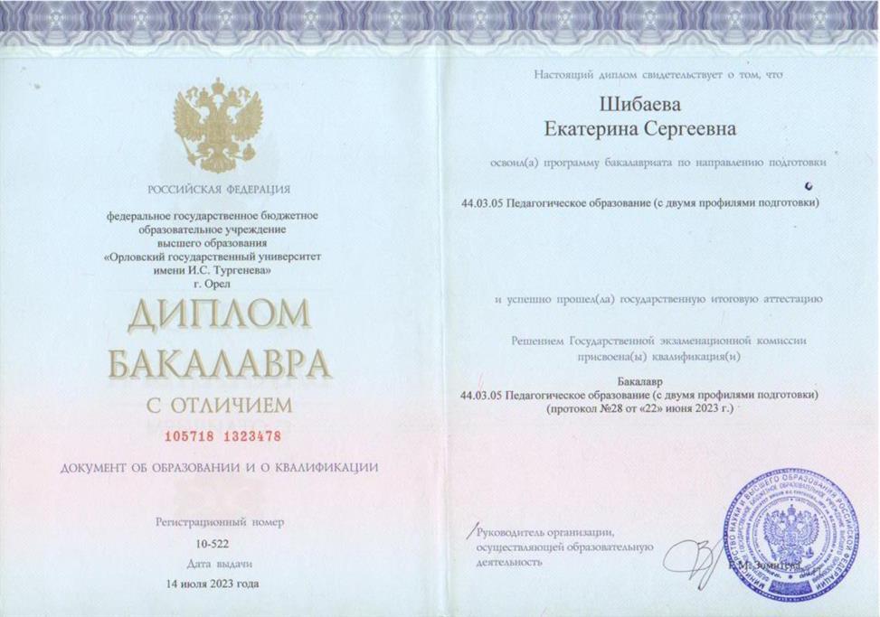 Диплом бакалавра