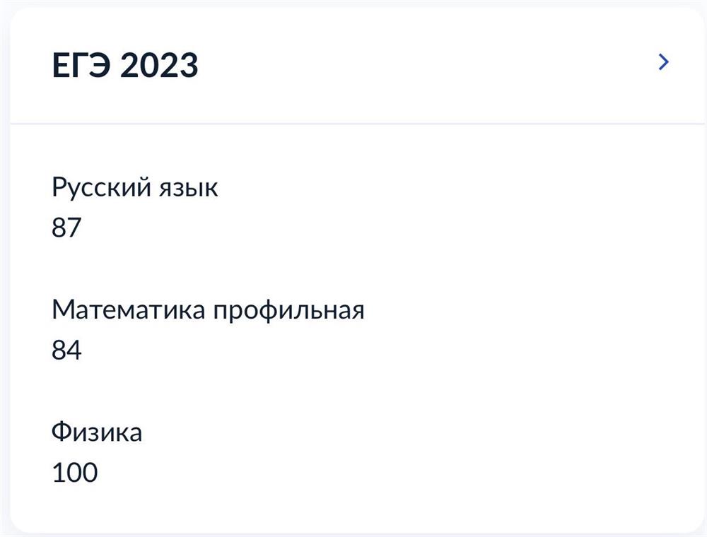 Баллы за ЕГЭ.