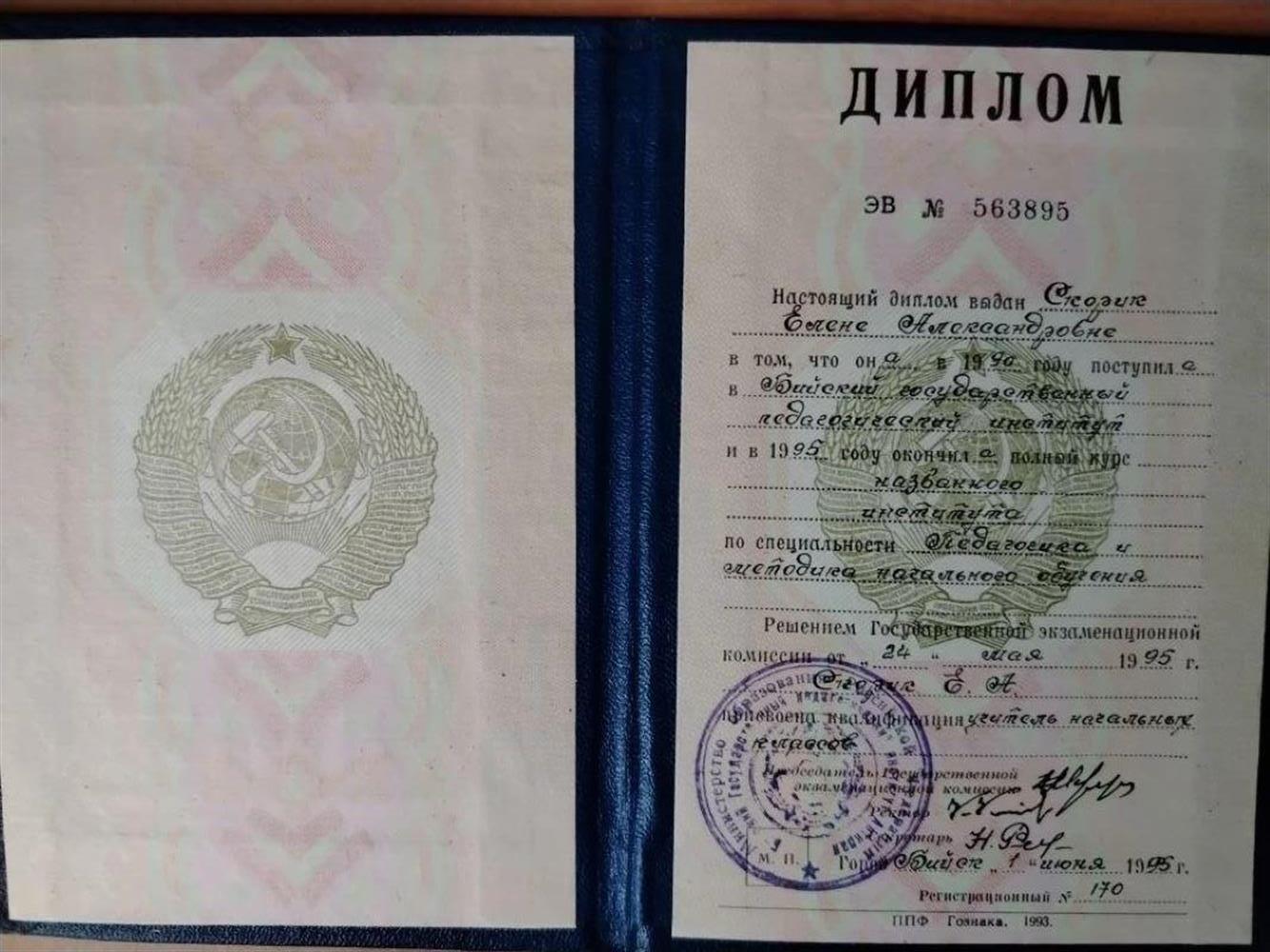 Диплом об образовании
