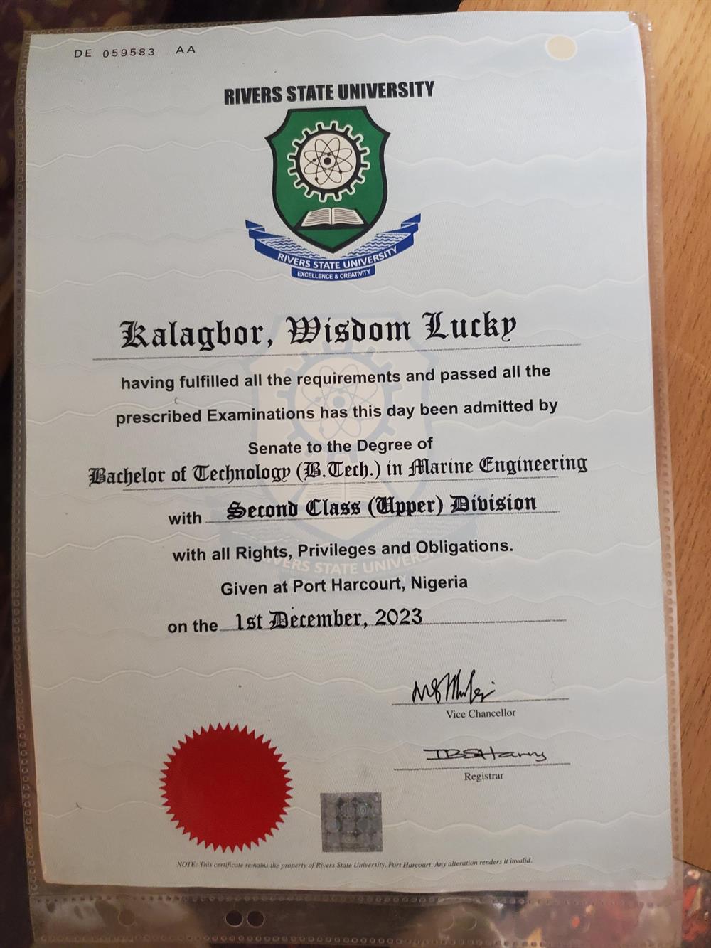 Bachelor in Technology 