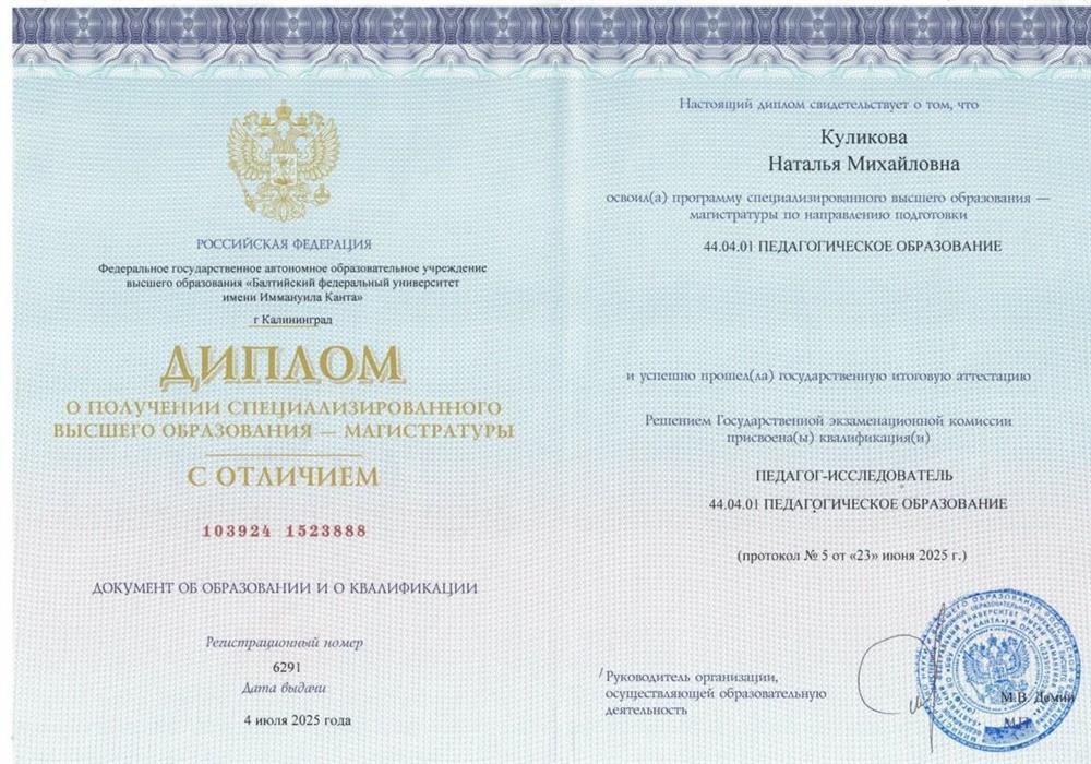 Диплом по педагогике