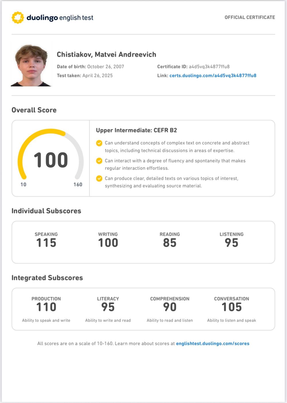 Duolingo English Test