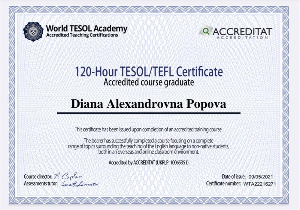 World TESOL Academy, TESOL, TEFL