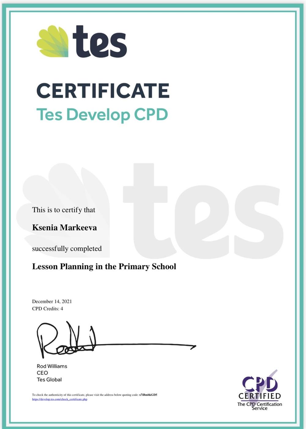 Lesson Planning in the Primary School