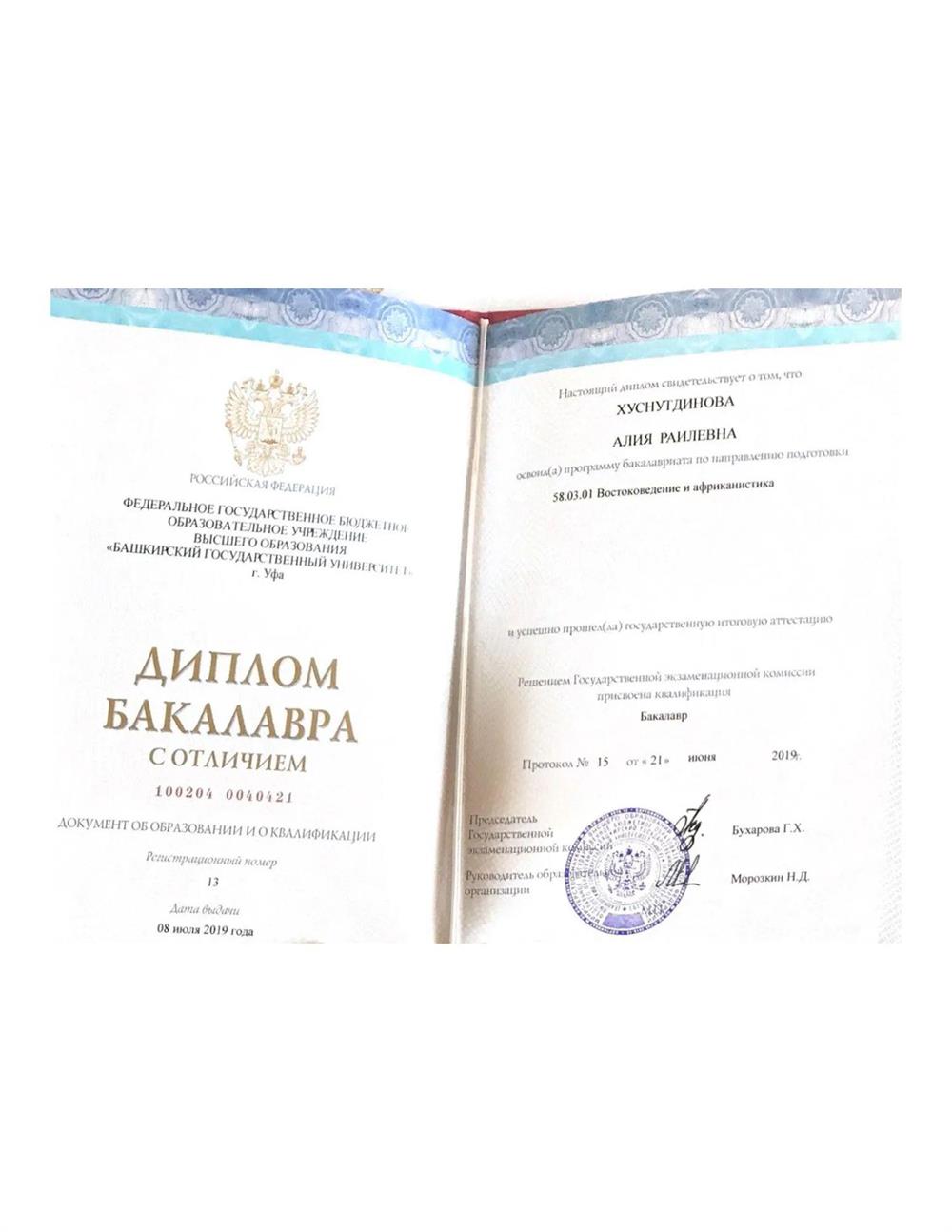 Диплом бакалавра