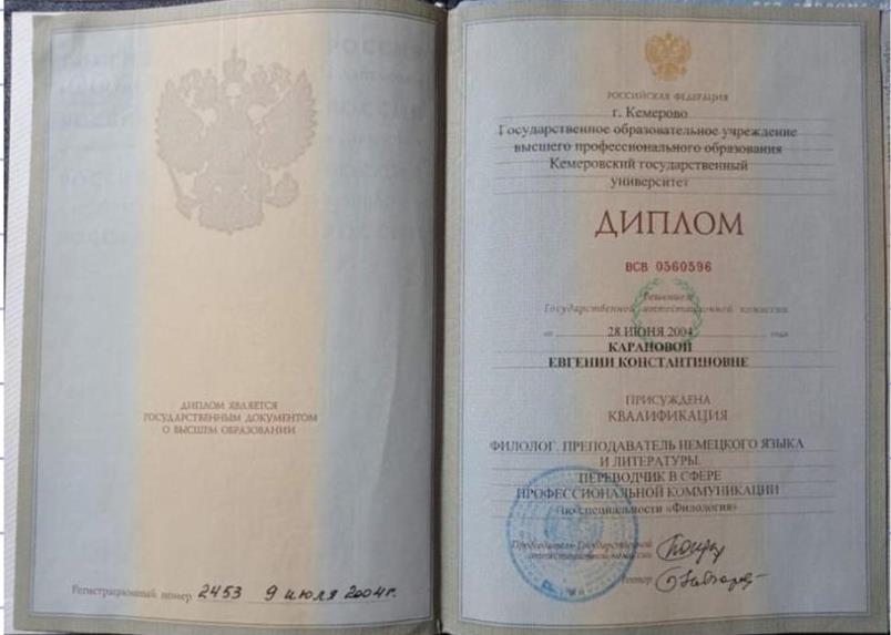 Диплом о высшем профессиональном образовании 