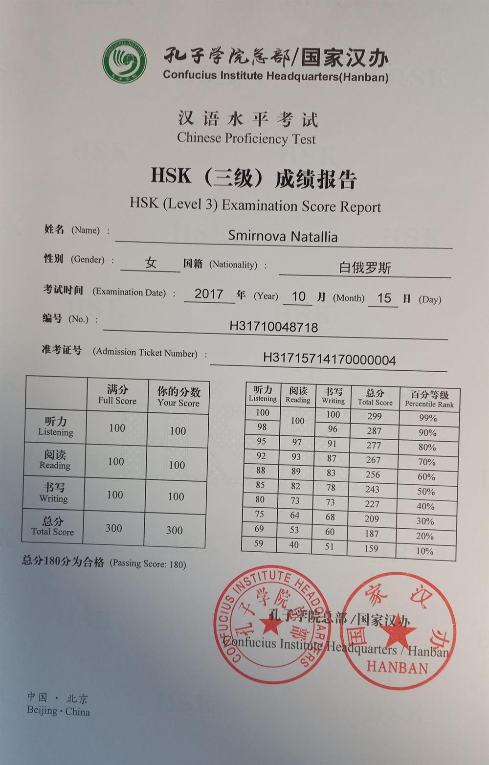 HSK3 - Международный сертификат по китайскому языку